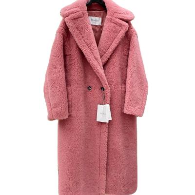 China Wholesale Winter Oversized Fluffy Mongolian Coat Sheep Fur Teddy Bear Wool Coat Custom MYS Breathable Woolen Jacket For Women for sale