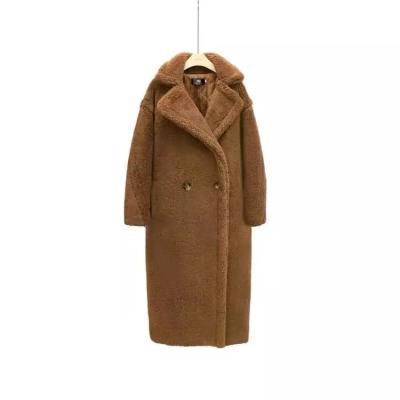 China Fashionable High Quality Breathable Wholesale-Fur Coats Winter Coats For Women Ladies Faux Lamb Fur Coat Long for sale