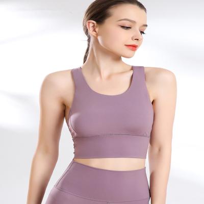 China Women Sports Breathable High Waist Compression Soft Ribbed Yoga Bra for sale