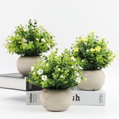 China CLASSIC Artificial Pemphis Succulents Plants Mini Artificial Potted Plants Small for Desktop Decoration for sale