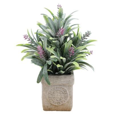 China CLASSIC High End Realistic Pemphis Flowers Artificial Home Plants In Pot for sale