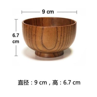 China Wholesale Sustainable Food Wooden Salad Small Bowl Pemphis Wooden Soup Bowl for sale