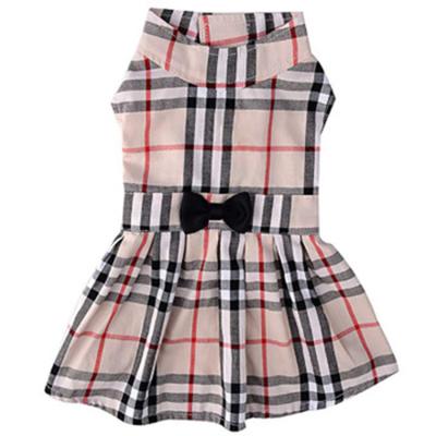 China Doggyfun Good Quality New Arrivals Summer Cloth Plaid Dog Tutu Pet Puppy Dress Viable Dog Clothes for sale