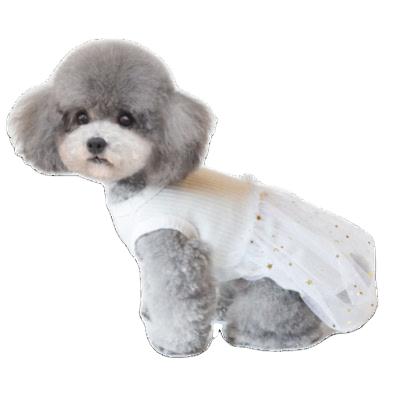 China Doggyfun Summer Viable Spring Dogs Cute Tutu Mesh Yarn Princess Dresses Pet Dog Clothes T-shirt for sale