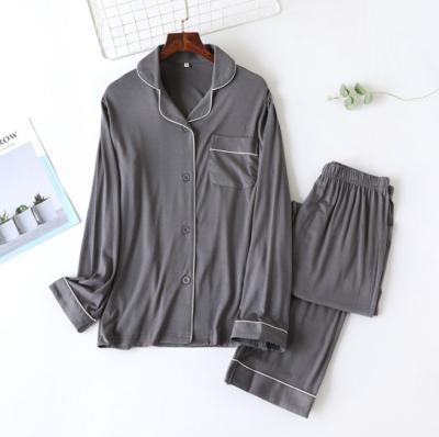 China Women's QUICK DRY Pajamas Dropped Custom High Quality Women's Sleepwear Pajamas Button For Women Casual Plain Dyed Sleepwear for sale