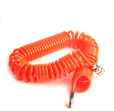 China Compressed Air Pneumatic System Flexcoil Polyurethane Coiled Flexible PU Hose Spiral Coil Spring Tube for sale