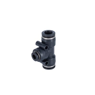 China Industry Pneumatic Fittings Plastic T Type Pneumatic PEG Quick Connector Fitting Pneumatic Tube Quick Connector for sale