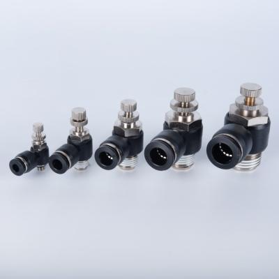 China Industry SL6-M5 Flattening Plastic Tube Connector Pneumatic Air Fittings Fitting for sale