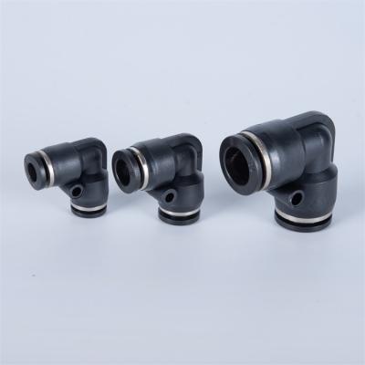 China Industry Right Angle Plastic Elbow For Quick Insertion Into Gas Hose For Quick Build Pneumatic Connector for sale