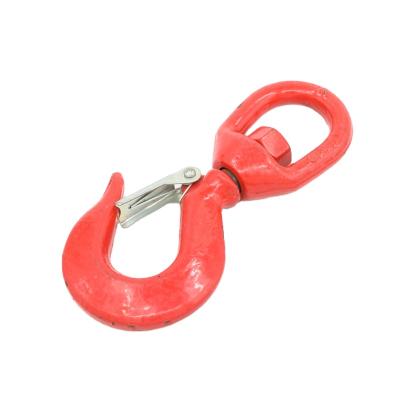 China 322 type G100 alloy steel forgrd hardware rigging swivel hook lifting accessories for sale