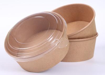 China Paper Bowl With Lid For Take Away  hot soup paper bowl kraft paper bowl salad bowl lunch box for sale