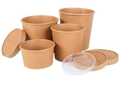 China Disposable single wall printing paper soup noodle bowl cup with lid icream cup for sale