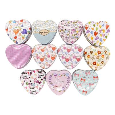 China High Quality Custom Tin Box Custom Printed Heart Shaped COOKIE Shape Tin Box Love Candy Chocolate Packaging Tin Heart Box for sale