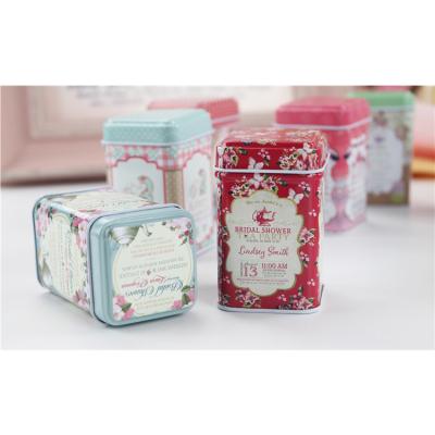 China 6pc/lot Small COOKIE Vintage Flower Lipstick Box Delicate Macaron Flower Tin Box Tea Container Mini Pill Sundries Toothpick Tin Box for sale