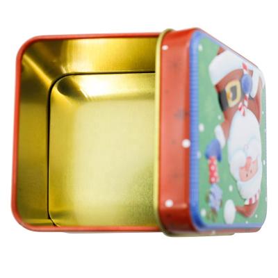 China Exquisite Frosted COOKIE Gift Christmas Printing Handmade Soap Tin Box Home Storage Gift Mini Colorful Packaging Metal Candy for sale