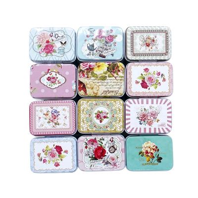 China 24pcs/lot COOKIE Vintage Flower Printing Cute Coins Tin Box Case Decorative Mini Tin Box Candy Storage Boxes Jewelry Wedding Favor for sale