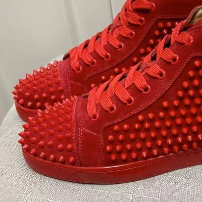 China High Quality Red Bottom Anti-slippery Shoes Men Rivets Famous Casual Luxury Brand Designer Shoes for sale