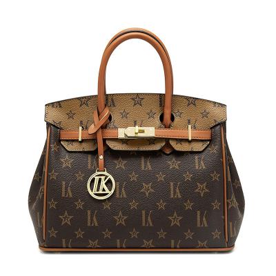 China Large Capacity PVC Women Luxury Handbags Lady Shoulder Bag Printing Woman Handbag for sale