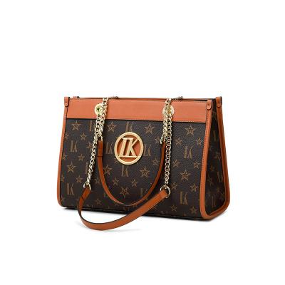 China 2022 PVC High Quality Famous Brand Women's Single-shoulder Bag Luxury Classic Printing Retro Style Lady HandBag Woman Handbag for sale