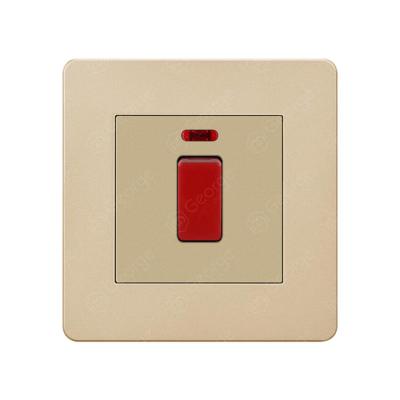 China Mordern 1 Strip Gold Plastic 20A Lamp Switch for sale