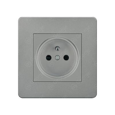 China Mordern 1gang 16A Gray Plastic French Plug for sale