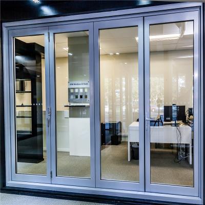 China Modern Aluminum Commercial Windows And Doors Residential Office Sliding Narrow Luxury French D Modern Glass Casement Bifold Large for sale