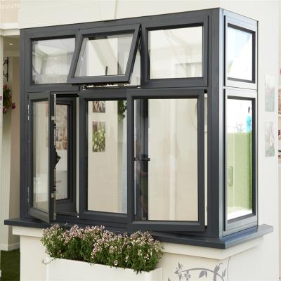 China Aluminum Swing Double Glazed Windows Doors Australia AS2047 Standard With Subhead Subsill Toughened Laminated Glass for sale