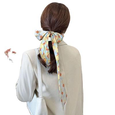 China Silk Like Wind Luxury Brand New GG Scarf Hair Band Bandage Bag Female Ribbon Scarf for sale