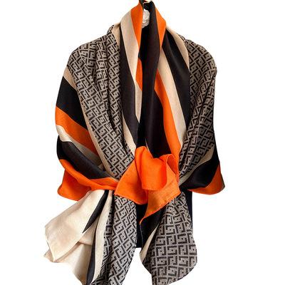 China New Fashion Brand Luxury Scarf Cotton And Hemp Scarf Large Size Shawl 180*90 for sale