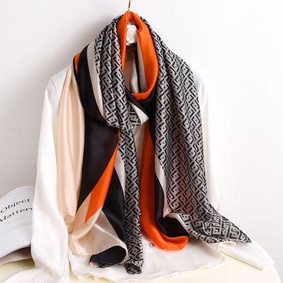 China silk like custom printed big brand scarf 180*90 silk like women's fashion scarf for sale