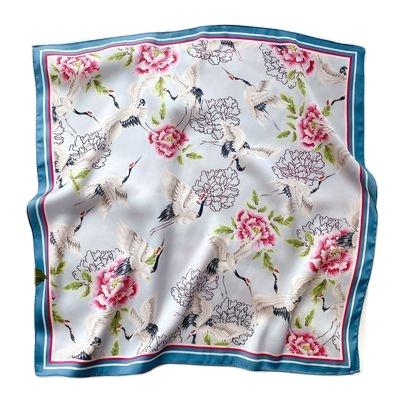 China Silk like the original 55 small square scarf new brand scarf D luxury digital printing scarves for sale