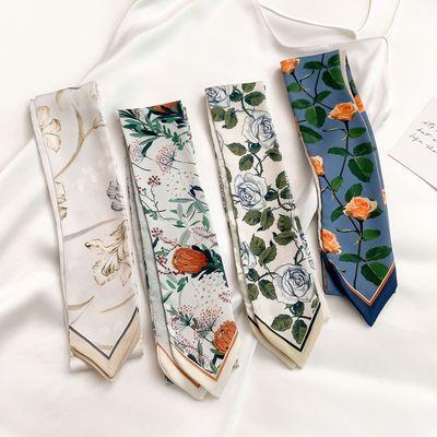 China Silk like new original Korean spring and summer scarves for women fresh and beautiful wind ribbon thin band bandage brand luxury scarves for sale