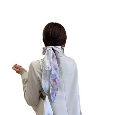 China Silk as the new style small women's silk scarf small women's hair band Korean style ribbon spring summer simple scarf and autumn scarf for sale