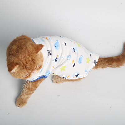 China Viable Cat Clothes Summer Sweater Cooling Cat Shirts Clothes Cooling Vest Breathable Tees for Cats for sale