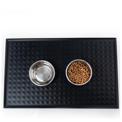 China Viable Collapsible Non-Slip Pet Food Place Mat Diamond Dog Mat Silicone Cat and Dog Place Mat for sale