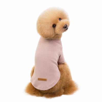 China Wholesale Viable Cat Dog Clothes Solid Color Pet Costume Dog Sweater For Small Medium Dogs for sale