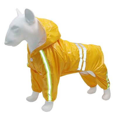 China High Quality Thoughtful Dog Viable Raincoat And Hood Coat For Waterproof Elastic Four Feet Design for sale