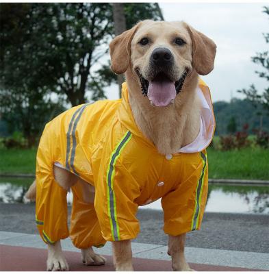 China Viable Wholesale Custom Large Comfortable Pet Clothes Hoodie Safe Reflective Waterproof Dog Raincoat for sale