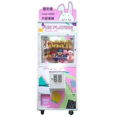 China Metal+Tempered Glass+Wood Cute Rabbit Cartoon Can Be Customized Arcade Game Machine Coin Operate Claw Crane Machine For Sale for sale