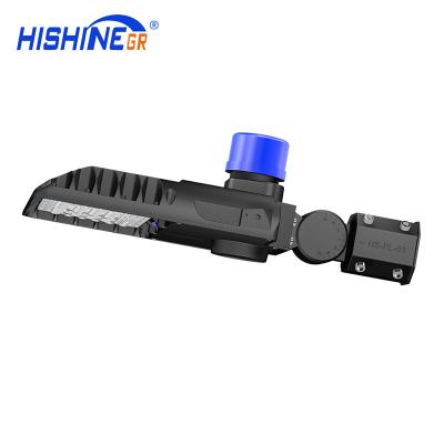 China ROAD 150w ip67 shoe box hishine power led light modification replacing outdoor downlight LED 3030 shoe box area parking lot street lamp for sale