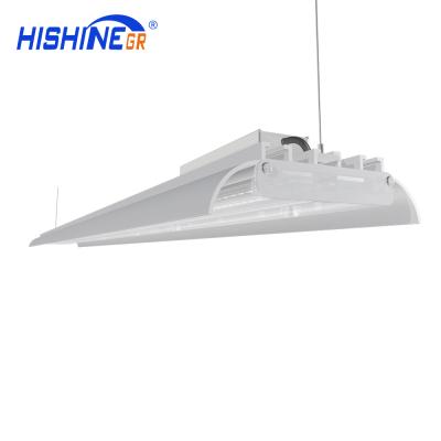 China Warehouse Hishine Cluster Indoor Motion Sensor Linear High Effciency Dimmable Industrial Lighting, 90W Led Highbay Light for sale