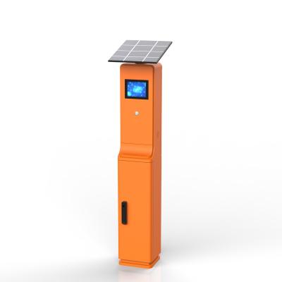 China 17 inch cold rolled sheet steel Solar-Powered Kiosks manufacturer cash payment custom parking kiosk machine for outdoor use for sale