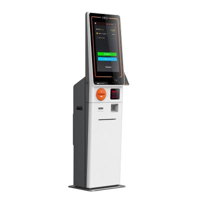 China 24/7 Self Service Bill Payment Kiosk with Receipt Printing QR Reader Cash Accepted for sale