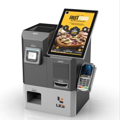 China Intelligent Automatic Cashier Machine with Bill Acceptor and Change Coin Acceptor and Change and POS Integration for sale