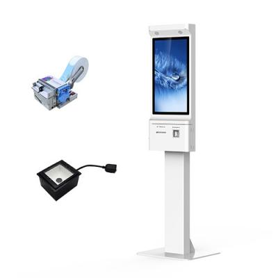 China Touch screen 80mm Zelf het Bestel- van Thermische Printerqr code barcode scanner Kiosk voor Restaurant Te koop