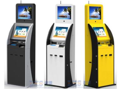 China Dual Touch Screen Information Kiosk Ticket Vending With Vertical Ad Display for sale