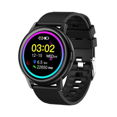 China Touch Screen Sport Smart Watch 1.28 Inch Heart Rate Trackpedometer Sport Smart Watch Full Circular Silica Gel Touch Screen Screen Watches for sale