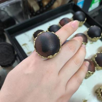 China 1pcs/lot Retro Horn Ring Ethnic Style Ethnic Characteristic Exaggerated Large Size Accessories Gem Jewelry Adjustable Amulet for sale