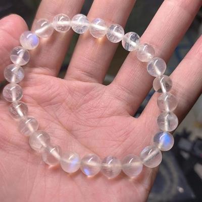 China Quality Taki Moonstone Elegance Noble Women's Jewelry 1pcs/lot Single-turn CLASSIC Natural Transparent Crystal Balls Blu-ray Bracelet for sale