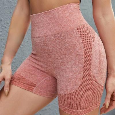 China Custom Anti-Wrinkle Polyester Spandex Yoga Shorts Women Solid Color Biker Shorts Women for sale